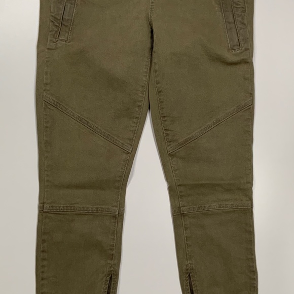 Women's Paige Marley Skinny Zip Denim in Fatigue Green Size 26/27.5 Made in USA - Picture 3 of 8